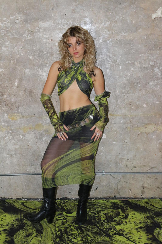 ACID SOLAR FLARE MAXI SKIRT