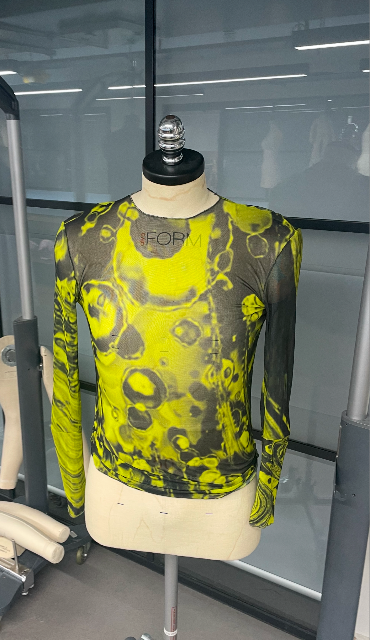 ACID SOLAR FLARE LONG SLEEVE HIGH NECK TOP