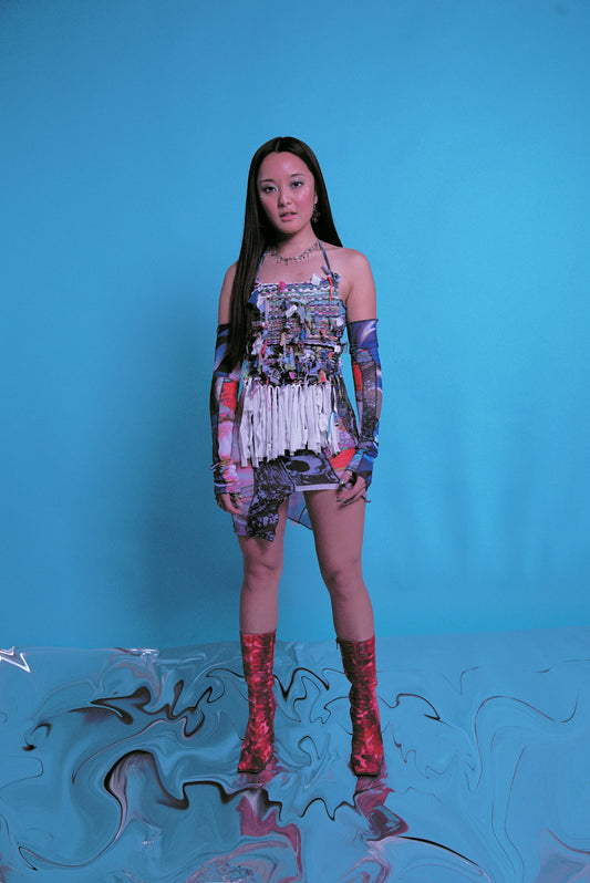 WOVEN CORSET ONE-OFF PIECE