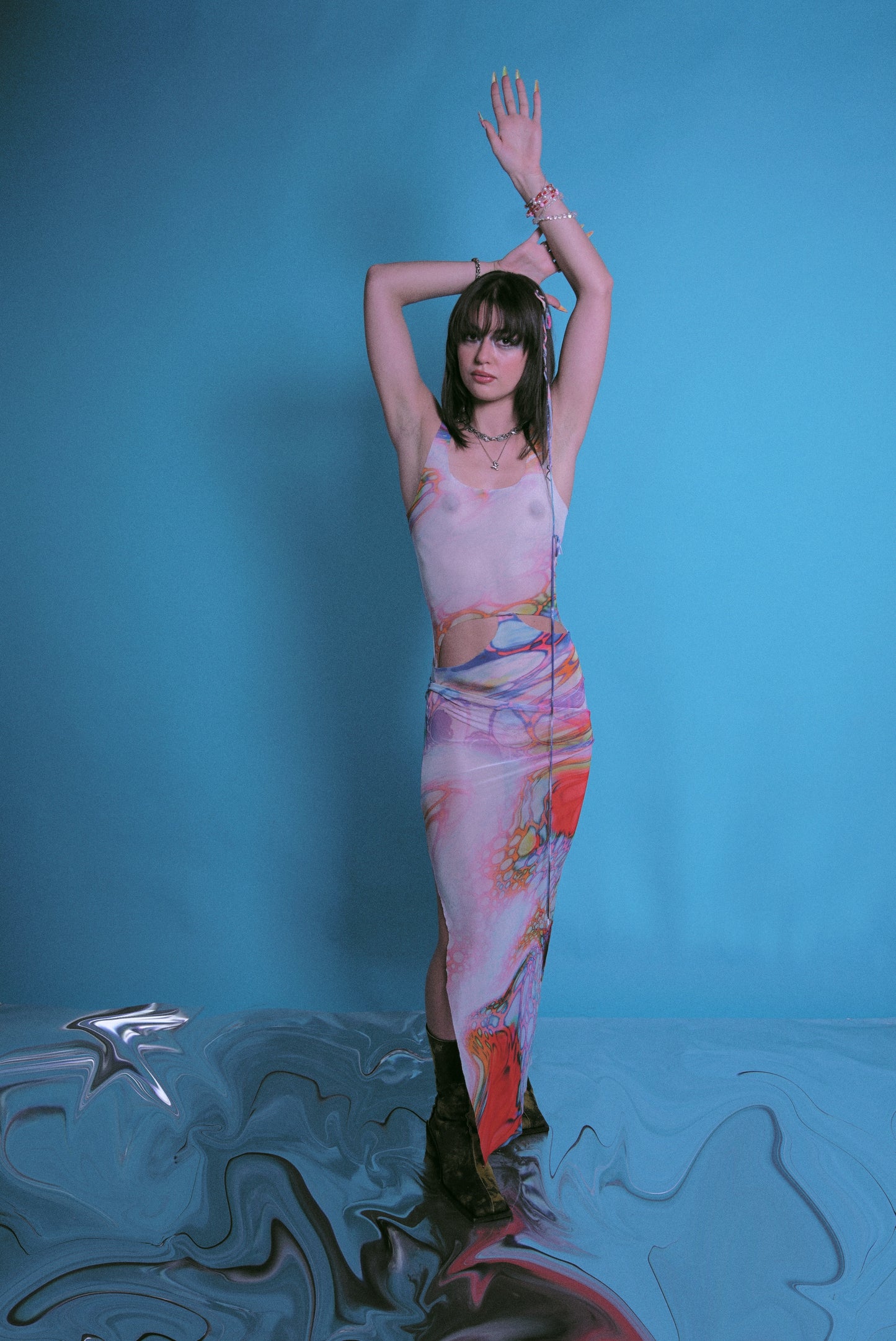 REDBLOODEYES EYES SLITS DRESS